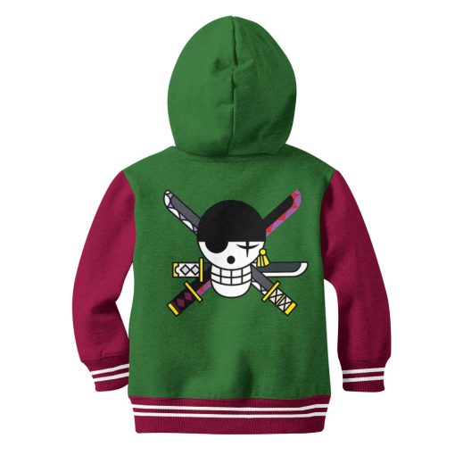 9Heritages 3D One Piece Roronoa Zoro Symbol Kids Hoodie Custom Anime Clothes VA1312