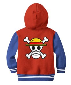 9Heritages 3D One Piece Luffy Symbol Kids Hoodie Custom Anime Merch Clothes VA1312
