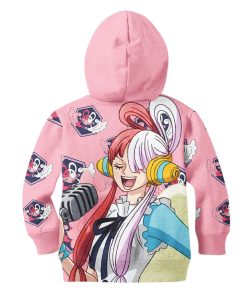 9Heritages 3D One Piece Red Uta Kids Hoodie Custom Anime Merch Clothes
