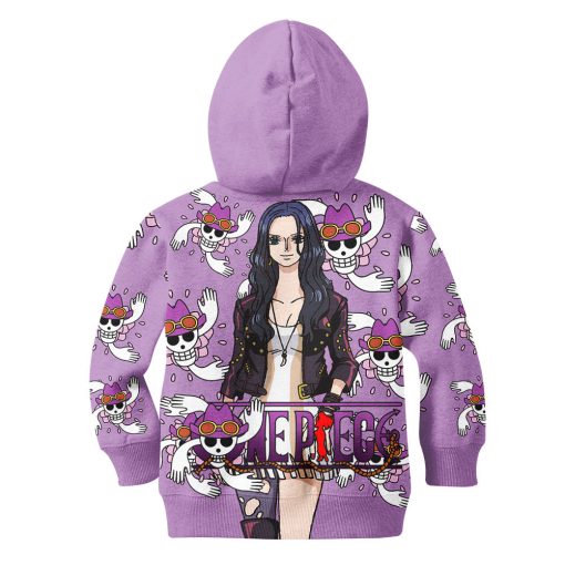 9Heritages 3D One Piece Red Nico Robin Kids Hoodie Custom Anime Merch Clothes