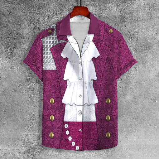 Prince Purple Rain Outfits Unisex Lapel Shirt