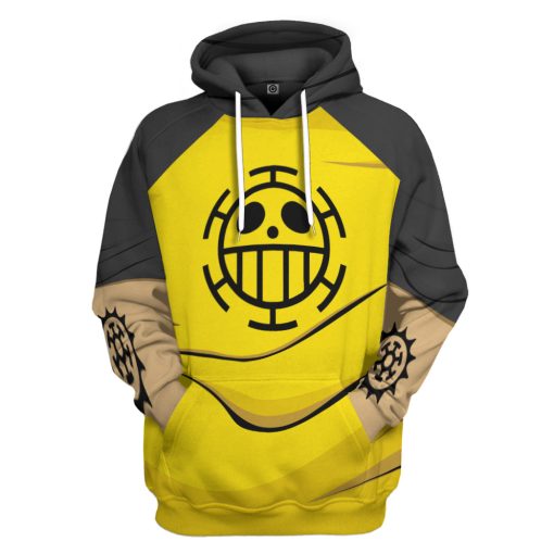 9Heritages 3D One Piece Trafalgar DW ater Law Custom Hoodie Tshirt Apparel