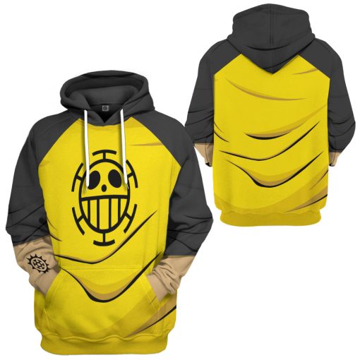 9Heritages 3D One Piece Trafalgar DW ater Law Custom Hoodie Tshirt Apparel