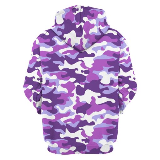 9Heritages Purple Camo Premium Sherpa Lined Unisex Pullover Hoodie, Sweatshirt, T-Shirt