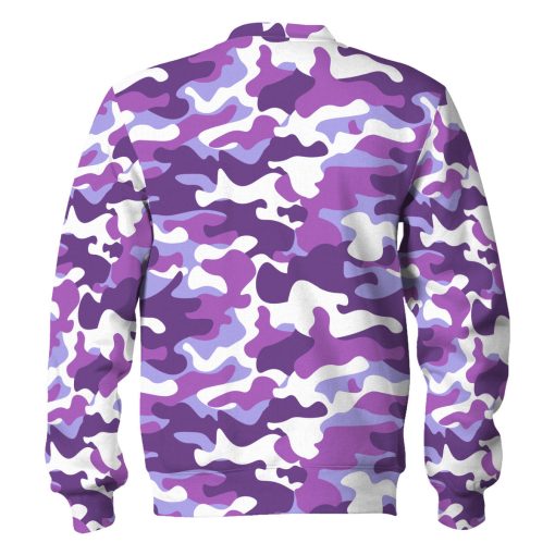 9Heritages Purple Camo Premium Sherpa Lined Unisex Pullover Hoodie, Sweatshirt, T-Shirt