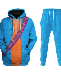 9Heritages Prince Suit Turquoise and Orange All-Over Print Unisex Pullover Hoodie, Sweatshirt, T-Shirt, and Swatpants