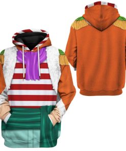 9Heritages 3D Shichibukai Buggy One Piece Costume Custom Tshirt Hoodie Apparel