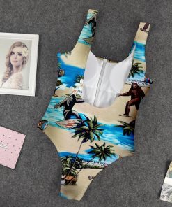 9Heritages 3D Bigfoot Hawaii Custom One Piece Swimsuit