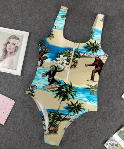 9Heritages 3D Bigfoot Hawaii Custom One Piece Swimsuit