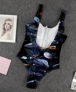 9Heritages 3D Star Trek Space Ships Custom One Piece Swimsuit