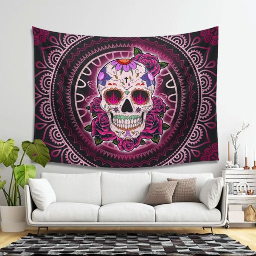 Women Sugar Skull Tapestry