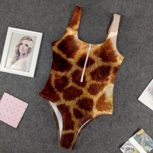 9Heritages 3D Giraffe One Piece Swimsuit