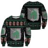 9Heritages 3D Anime Attack On Titan Military Badged Police Custom Fandom Ugly Christmas Sweater