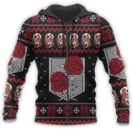 9Heritages 3D Anime Attack On Titan Garrison Custom Fandom Ugly Christmas Sweater