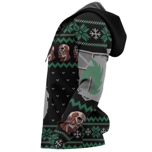 9Heritages 3D Anime Attack On Titan Military Badged Police Custom Fandom Ugly Christmas Sweater