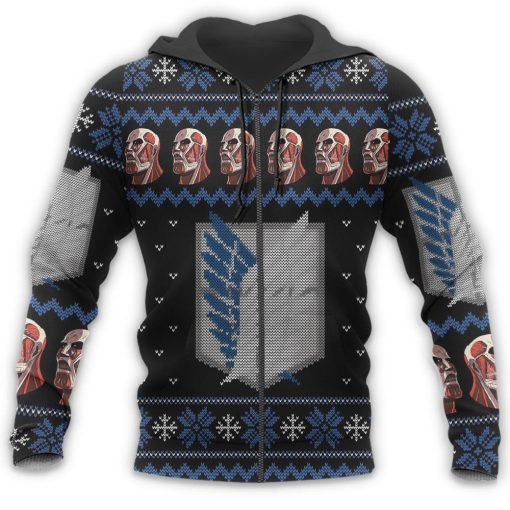 9Heritages 3D Anime Attack On Titan Shirt Scout Custom Fandom Ugly Christmas Sweater