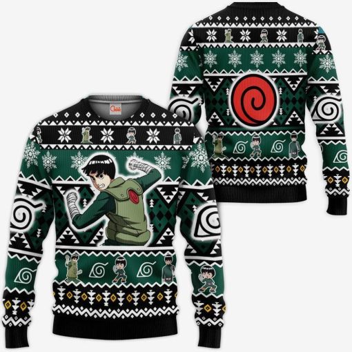 9Heritages 3D Anime Naruto Shippuden Rock Lee Custom Fandom Ugly Christmas Sweater
