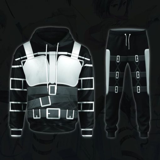 9Heritages 3D Anime Attack On Titan Mikasa Ackerman Custom Cosplay Costume Hoodie