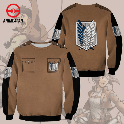 9Heritages 3D Anime Attack on Titan Scout Custom Hoodie