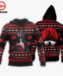 9Heritages 3D Anime Naruto Shippuden Akatsuki Itachi Custom Fandom Ugly Christmas Sweater