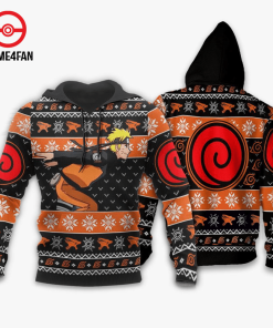 9Heritages 3D Anime Naruto Shippuden Uzumaki Running Custom Fandom Ugly Christmas Sweater