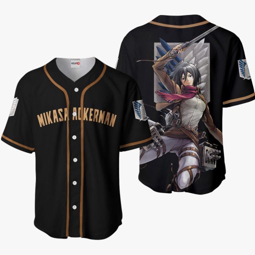 9Heritages 3D Anime Attack On Titan Mikasa Ackerman Custom Fandom Baseball Tee