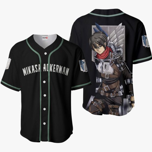 9Heritages 3D Anime Attack On Titan Mikasa Ackerman Custom Fandom Baseball Tee