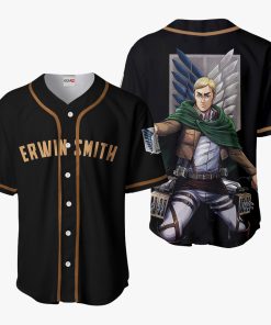 9Heritages 3D Anime Attack On Titan Erwin Smith Custom Fandom Baseball Tee