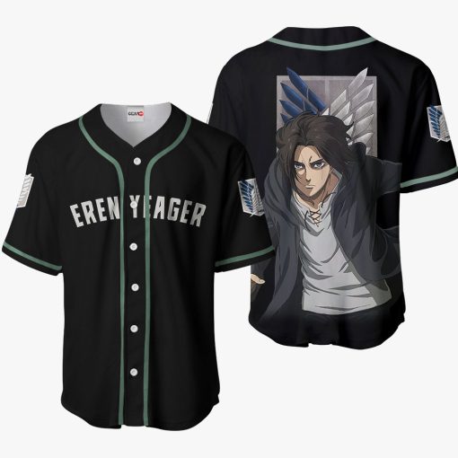 9Heritages 3D Anime Attack On Titan Eren Yeager Custom Fandom Baseball Tee