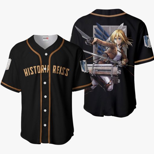 9Heritages 3D Anime Attack On Titan Historia Reiss Custom Fandom Baseball Tee