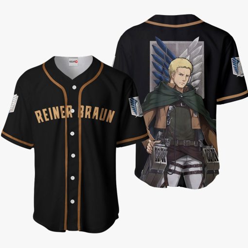 9Heritages 3D Anime Attack On Titan Reiner Braun Custom Fandom Baseball Tee