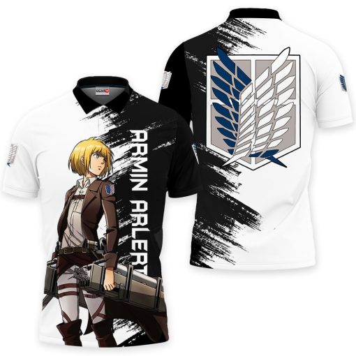 Armin Arlert Polo Shirts Attack On Titan Custom Anime