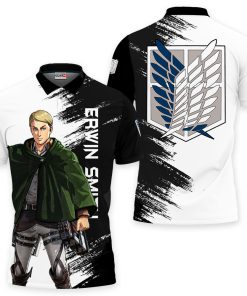 Erwin Smith Polo Shirts Attack On Titan Custom Anime