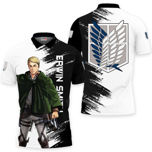 Erwin Smith Polo Shirts Attack On Titan Custom Anime