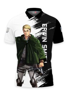 Erwin Smith Polo Shirts Attack On Titan Custom Anime