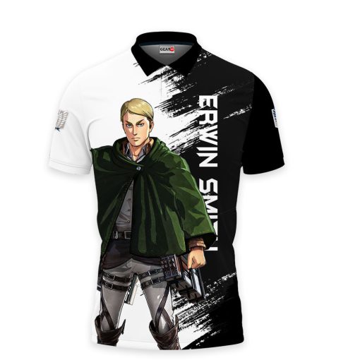 Erwin Smith Polo Shirts Attack On Titan Custom Anime