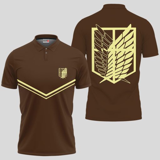 Survey Corps Polo Shirts Custom Attack On Titan Anime