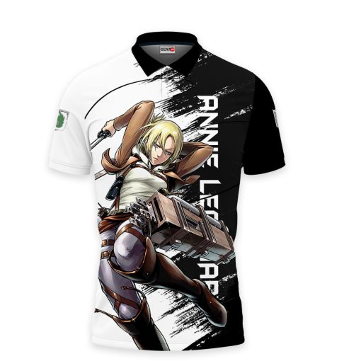 Annie Leonhart Polo Shirts Attack On Titan Custom Anime