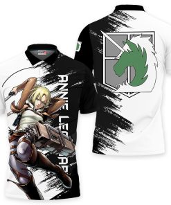 Annie Leonhart Polo Shirts Attack On Titan Custom Anime