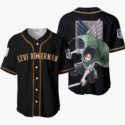 9Heritages 3D Anime Attack On Titan Levi Ackerman Custom Fandom Baseball Tee