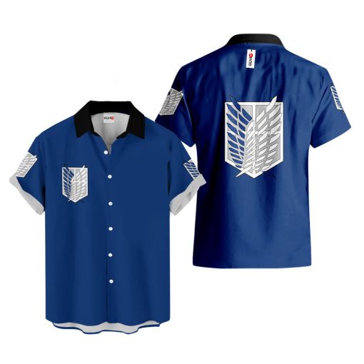 9Heritages 3D Anime Attack On Titan Survey Corps Uniform Custom Hawaiian Shirt VA308371