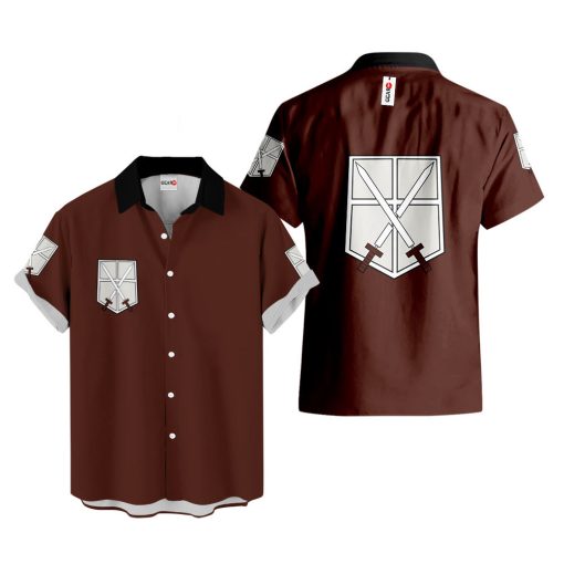 9Heritages 3D Anime Attack On Titan Training Corps Uniform Custom Hawaiian Shirt