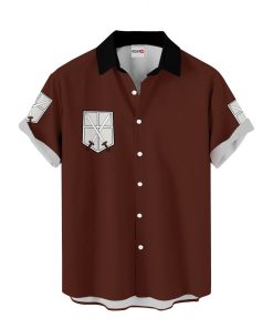 9Heritages 3D Anime Attack On Titan Training Corps Uniform Custom Hawaiian Shirt