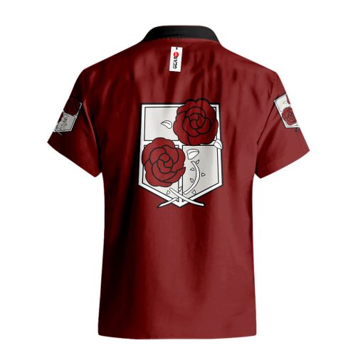 9Heritages 3D Anime Attack On Titan Garrison Regiment Uniform Custom Fandom Hawaiian Shirt