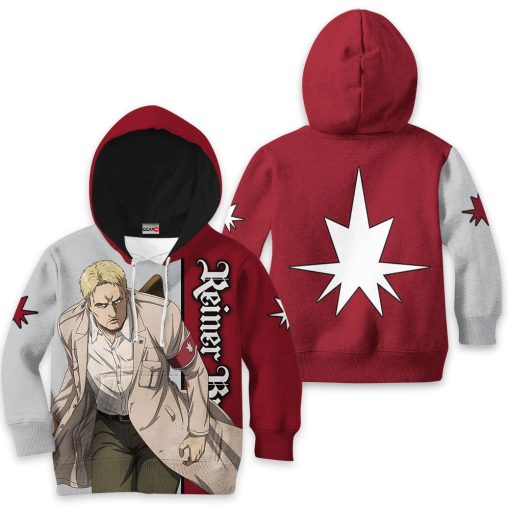Attack On Titan Reiner Braun Kids Hoodie Custom Anime Clothes