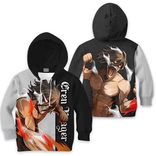 Attack On Titan Eren Yeager Titan Kids Hoodie Custom Anime Clothes