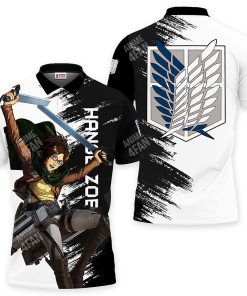 Hange Zoe Polo Shirts Attack On Titan Custom Anime