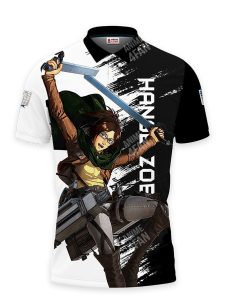 Hange Zoe Polo Shirts Attack On Titan Custom Anime