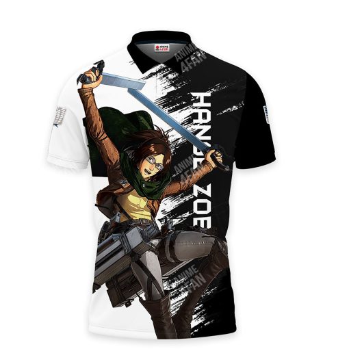 Hange Zoe Polo Shirts Attack On Titan Custom Anime