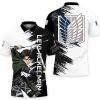 Levi Ackerman Polo Shirts Attack On Titan Custom Anime